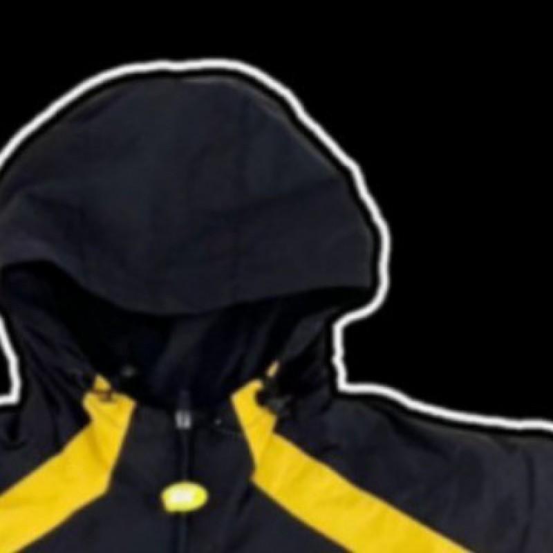 Color-Block Hooded Oversized Sweatshirt With Embroidery Detail Women Loose Fit Long Sleeve Zip-Up Top In Black Pink Gray