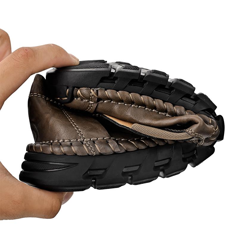 Мужская повседневная обувь из натуральной кожи ручной работы. Удобные мокасины. Мужская деловая обувь на плоской подошве.