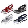 Summer Large Size New Wedge Heel Sandals Women's Thick-soled Polyurethane Bottom Fish Mouth Sandals Women