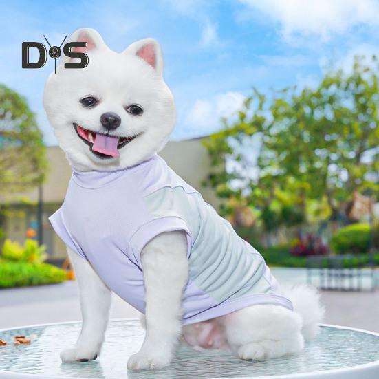 Солнцезащитная рубашка для собак, дышащая, быстросохнущая, охлаждающая футболка из ледяного шелка для собак, летняя одежда без рукавов для маленьких и средних собак