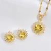 Подсолнух Ожерелье Женское Простое Высокий Тренд Универсальный Циркон Подвеска Ключичные Аксессуары