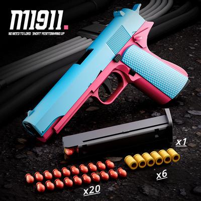 M1911 Colt игрушечный пистолет с мягкой пулей, выбрасываемый бластер, ручной страйкбольный пневматический пистолет, пусковая установка для детей и взрослых, стрелялки