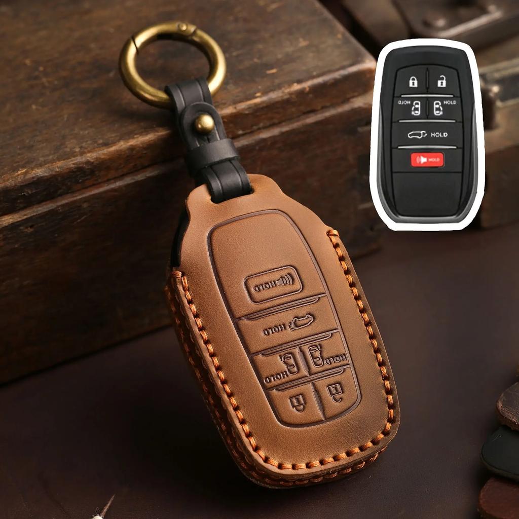 Для TOYOTA Sienna RAV4 VENZA Mirai Гибридные Автомобили Alphard PREVIA Voxy Keyless Go Брелок Кожаный Чехол для Автомобильного Ключа Набор Брелков