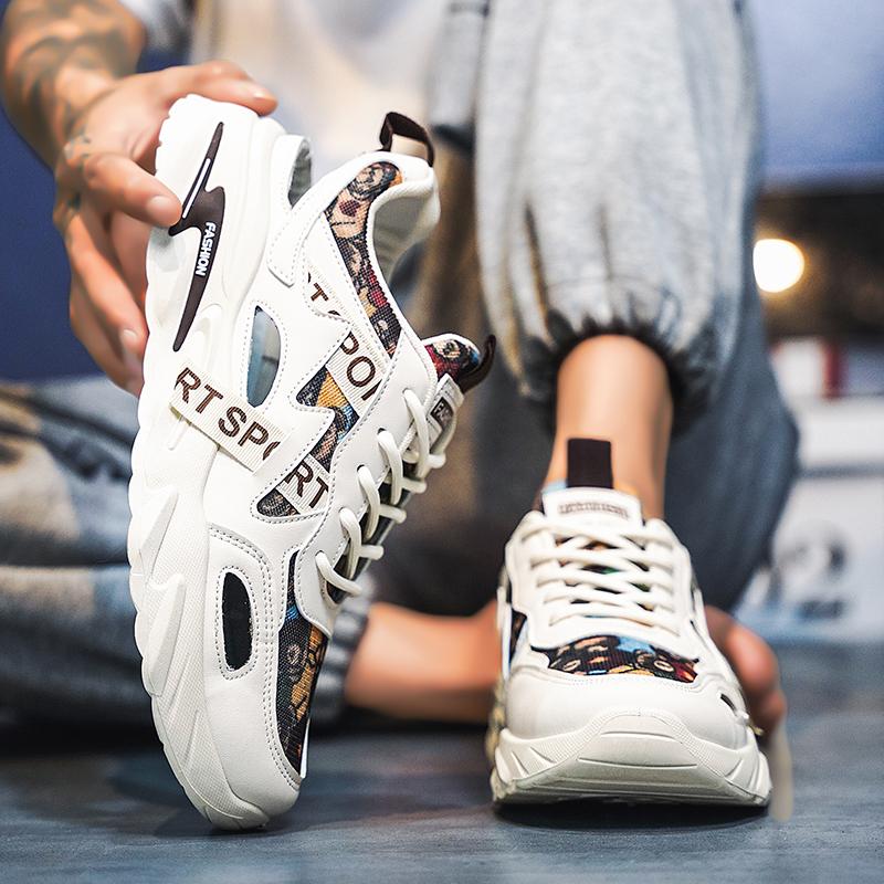 Модные новые скейтбордные мужские туфли летние кроссовки кожаные повседневные модные для активного отдыха беговые спортивные походы теннисные платформенные дизайнерские роскошные