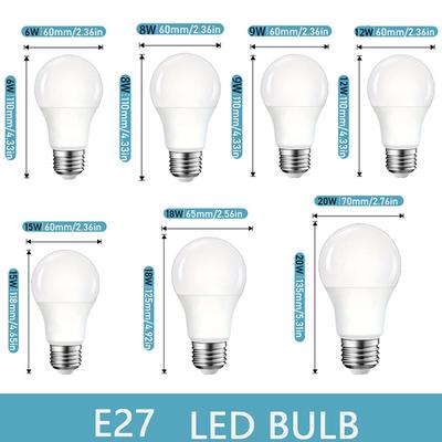 Уличное освещение Светодиодная лампа Трубка DC12V DC12-85V Цоколь E27 3W/6W/9W/12W/15W/18W/20W Подходит для наружного низковольтного освещения