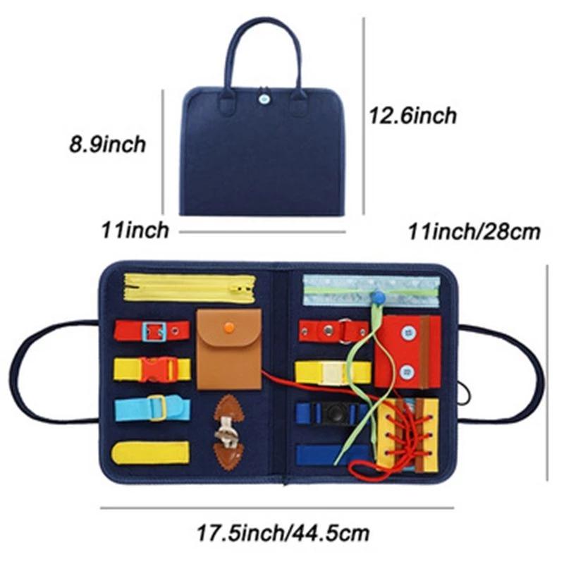 Skills Learning Board Busy Board Montessori Toys for Toddlers Busy Board Preschool Educational Toys Travel Activities Alphabet Fine Motor Skills