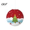 Christmas Hanging Paper Lanterns Lantern, Cute Gingerbread Man Snowman Elk Pattern Ceiling Vivid Color Party 12 Inch Large Round Lantern for