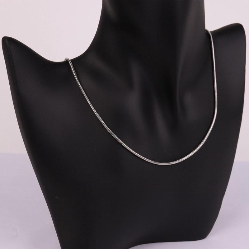 Женские длинные ожерелья из нержавеющей стали в виде змеиной цепи и витого каната, золотого и серебристого цвета, с застежкой-лобстером