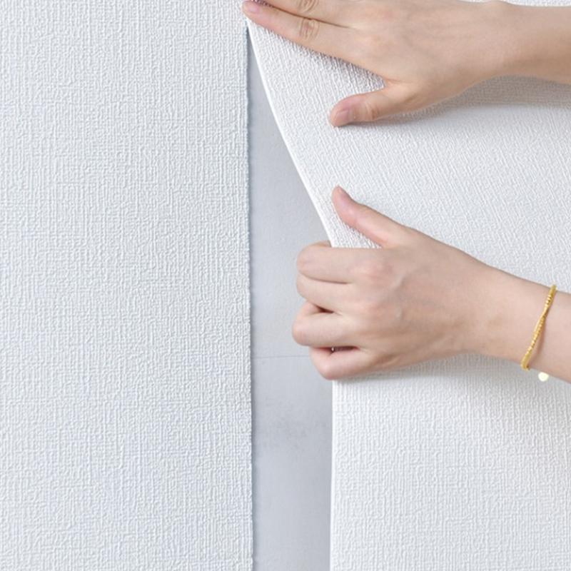 3м 3D XPE однотонные льняные обои самоклеящиеся водонепроницаемые и влагостойкие спальня гостиная фон украшение дома