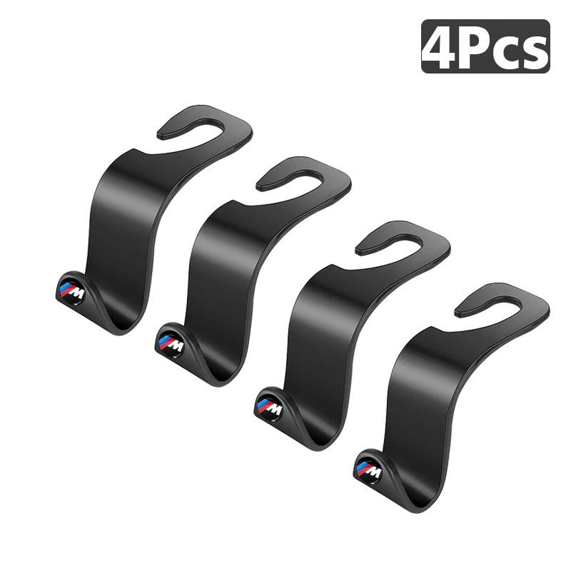 Прочные пластиковые крючки на подголовник автомобиля с логотипами BMW и M Performance - Гибкая конструкция для надежного удержания сумок, Совместимы с моделями BMW