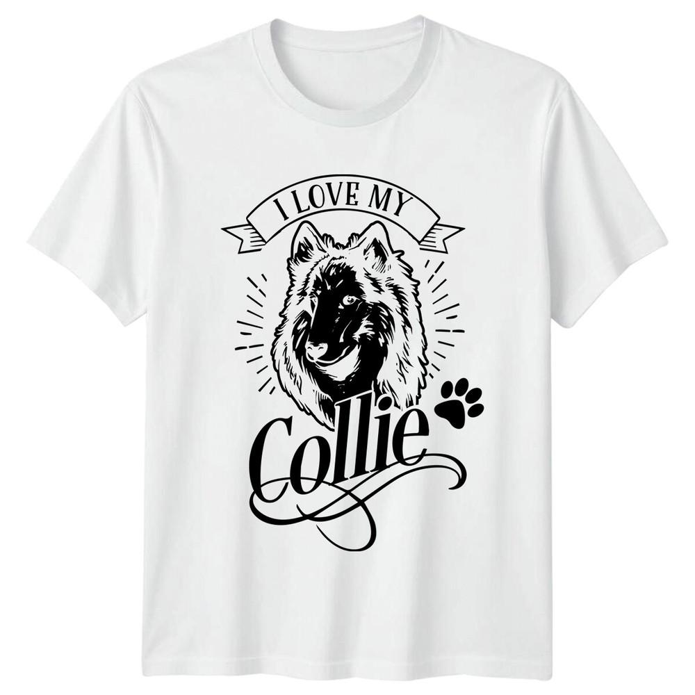 I Love My Collie Dog Breed Pet Animal Lover Graphic TShirt
