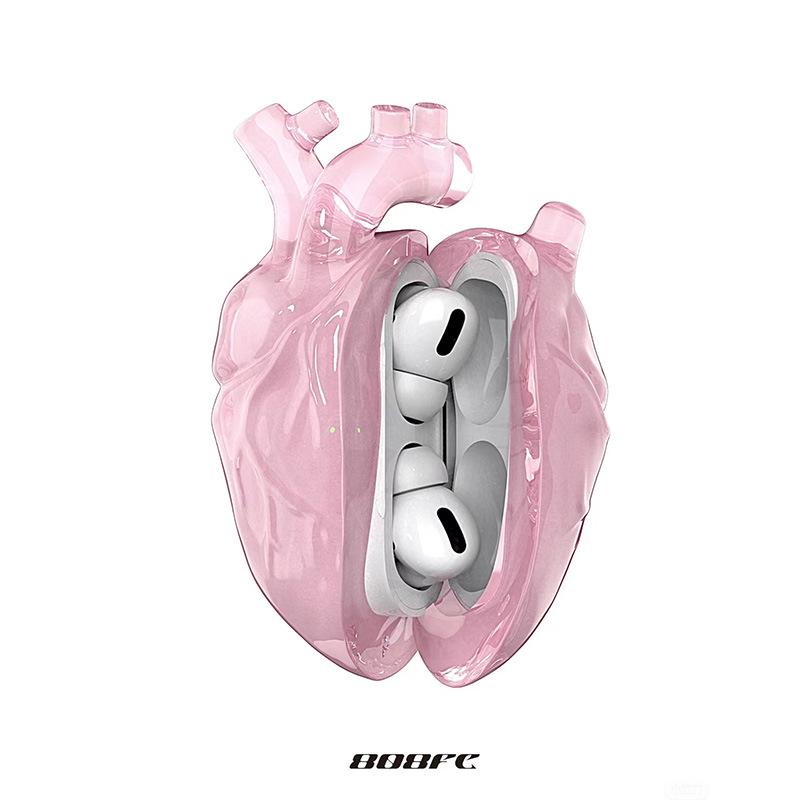 808FC Силиконовый противоударный чехол для наушников AirPods Pro в форме сердца