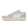 Кроссовки Air Jordan 1 Low Skateboard Shoes Женские Розовые Зеленые Белые DZ5356-800(Команда80-)