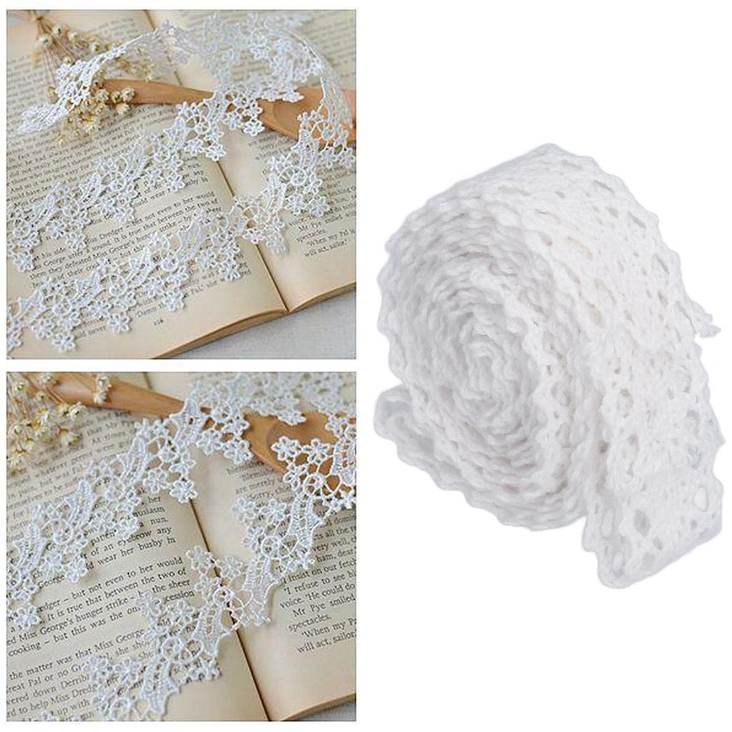 Кружевная лента хлопковая нить 20 ярдов белая декоративная фурнитура для одежды подарочное украшение