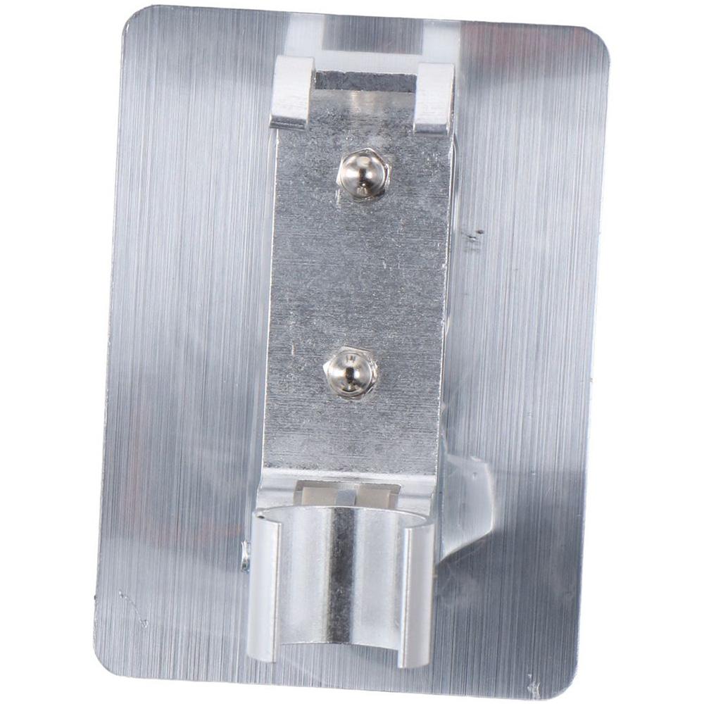 Silver Wand Holder with 2 Hanger Hooks Mount Bracket Adjustable Shower Head Holder For Bathroom