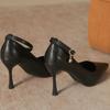 Новые стильные туфли на шпильках с острым носком и высокой шпилькой, с одной пряжкой, рабочие туфли для работы, универсальная женская обувь