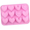 Heart Chocolate Silicone Mold For Valentine's Day Love Candy Jelly Ice Cube Tray Wax Melts Cake Decoration Cupcake Topper Tools