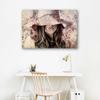Canvas print, Woman in boho hat