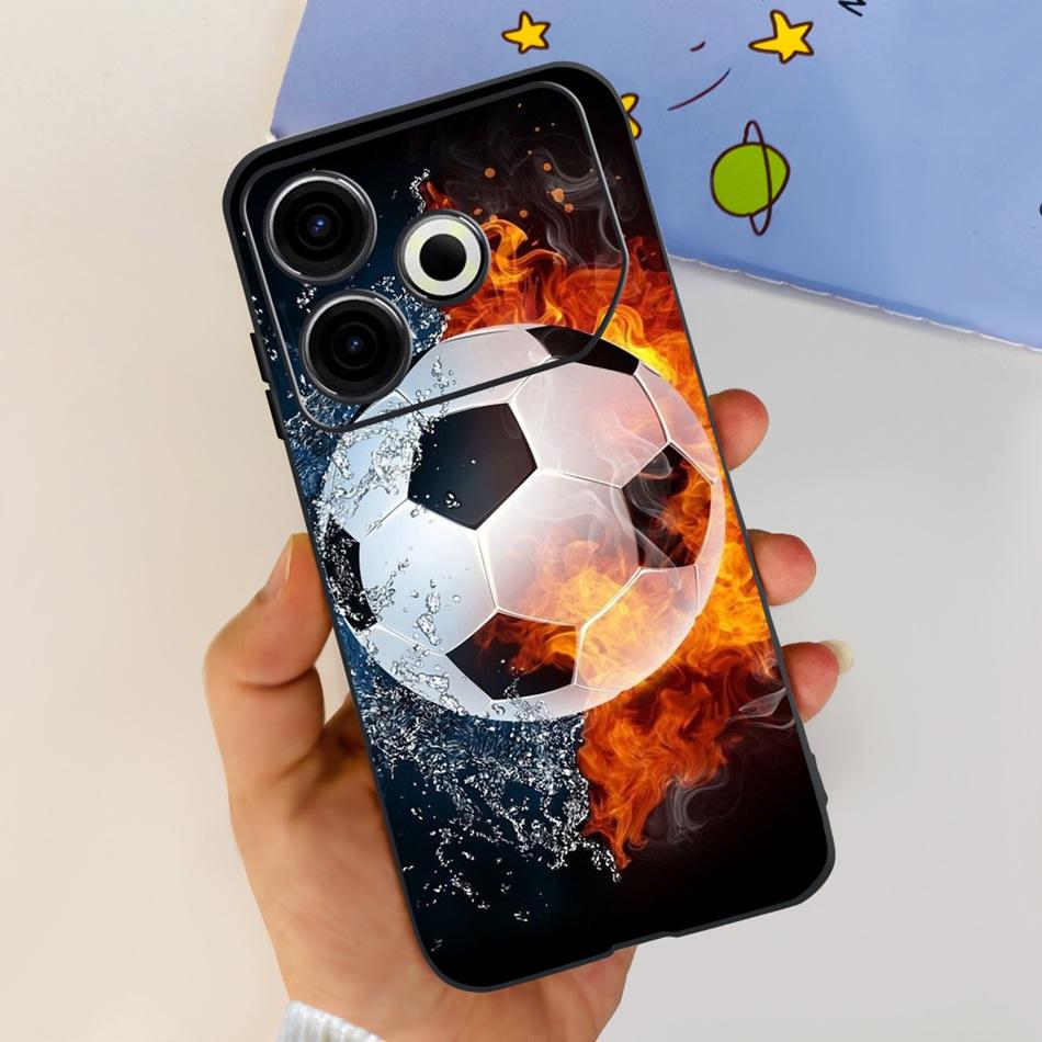 Чехол для телефона Tecno Pova 6 Neo Pova6 Neo 4G 2024 Элегантный принт Мягкий силикон ТПУ Чехлы