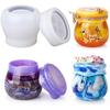 1set Jar Resin Molds Silicone, Pudding Jar Resin Molds With Lid, Epoxy Molds Silicone For Storage Bottle, Candle Holder