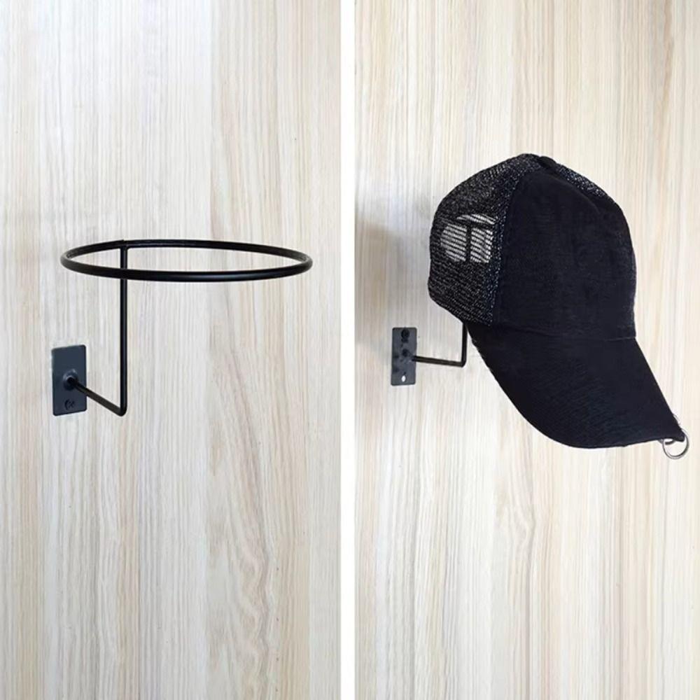 1Pcs Wall Mounted Hat Bracket Stand Organizer Helmet Hanger New Cap Holder Rack