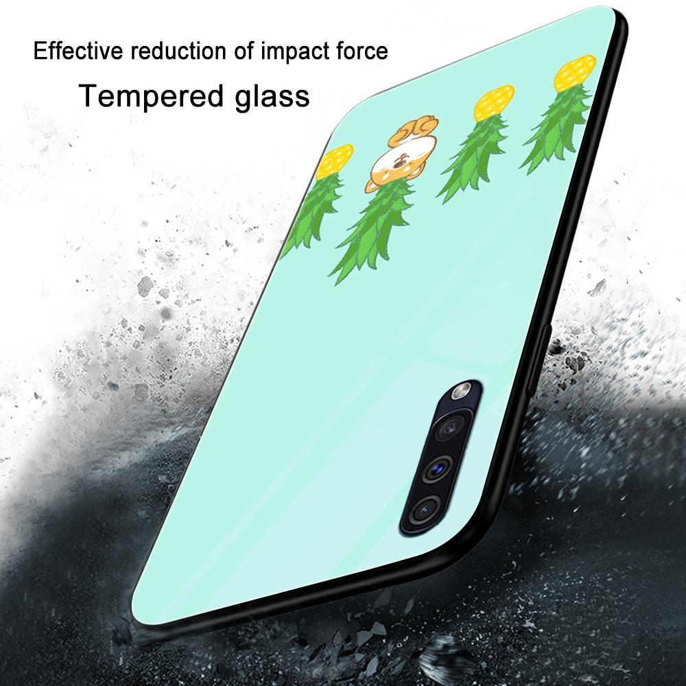 Милый чехол с собакой корги для Samsung Galaxy A71 A72 A70 A73 A53 A13 5g A03 A22 A21s A03 Core A42 A52, чехол из закаленного стекла с изображением животных