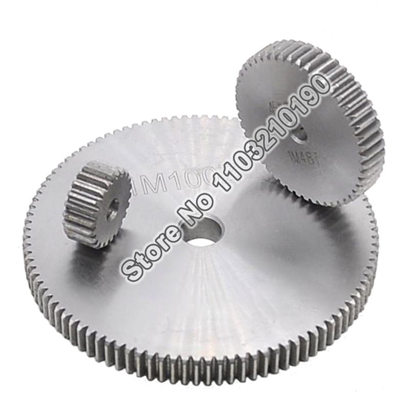 1 Modulu 1M Spur Gear 90 95 96 98 100 110 12 130 140 150Teeth Cylindrical Pinion Gear Transmission Motor Parts Diameter 14-152mm