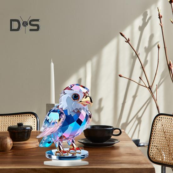 2D Плоский Животный Орнамент Настольный Акриловый Декор Сова Петух Орел Настольный Знак с Основанием для Домашнего Офиса Торцевой Стол Декор Каминной Доски