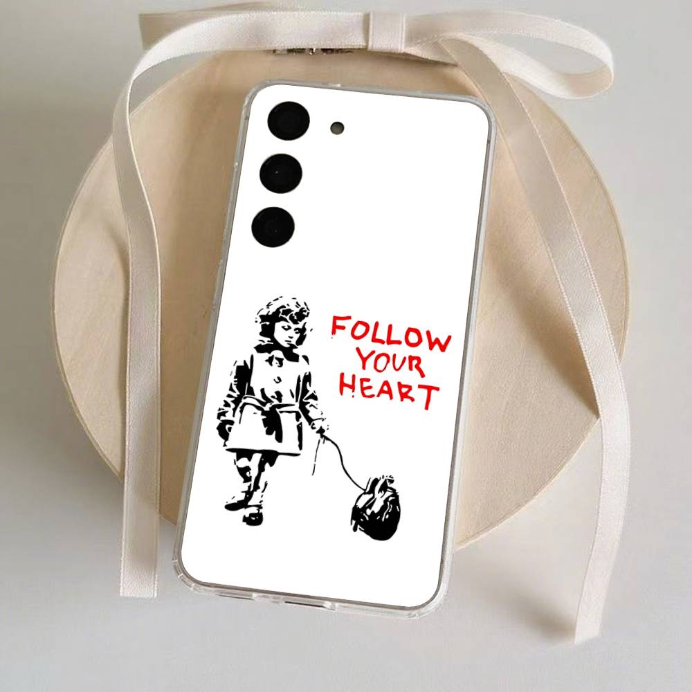Чехол для телефона граффити-художника B-Banksy-S Ультрапрозрачный чехол для телефона для Samsung Galaxy A52 A12 A51 S21 Edge S22 S23 S24 S20LITE Plus