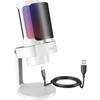 Microphone USB - FIFINE - Gaming - RGB - Unidirectionnel - Contrôle Tactile