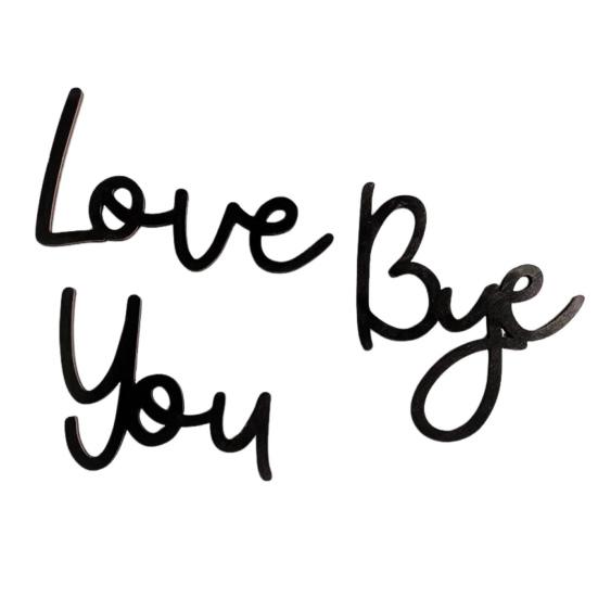Love You Bye Wooden Sign Wall Decor Family Love Sign Wood Wall Art Entryway Welcome Sign for Home Office