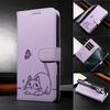 Lovely Embossed Cat and Butterfly Wallet Case with Wristband for iPhone/Samsung/Xiaomi Redmi 3 Card Slots & Cash Pocket Kickstand Phone Case Cover