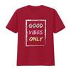 Women Tops Good Vibe Only Be Positive Inspirational Quote Short Seelve T Shirt vintage Washed Versatile Breathable Casual