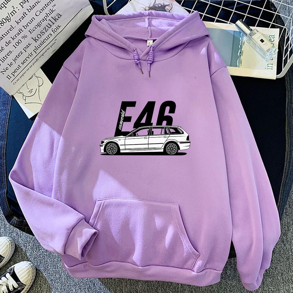 2022 Зима E46 Автомобильные толстовки Весна/Осень Топы унисекс Эстетическая одежда Модная толстовка унисекс Графическая толстовка с капюшоном Harajuku Sudaderas