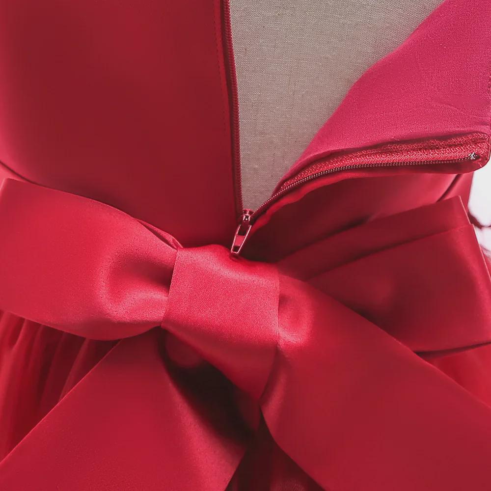 European and American Kids' One-Shoulder Princess Evening Dress for Flower Girls & Piano Performances