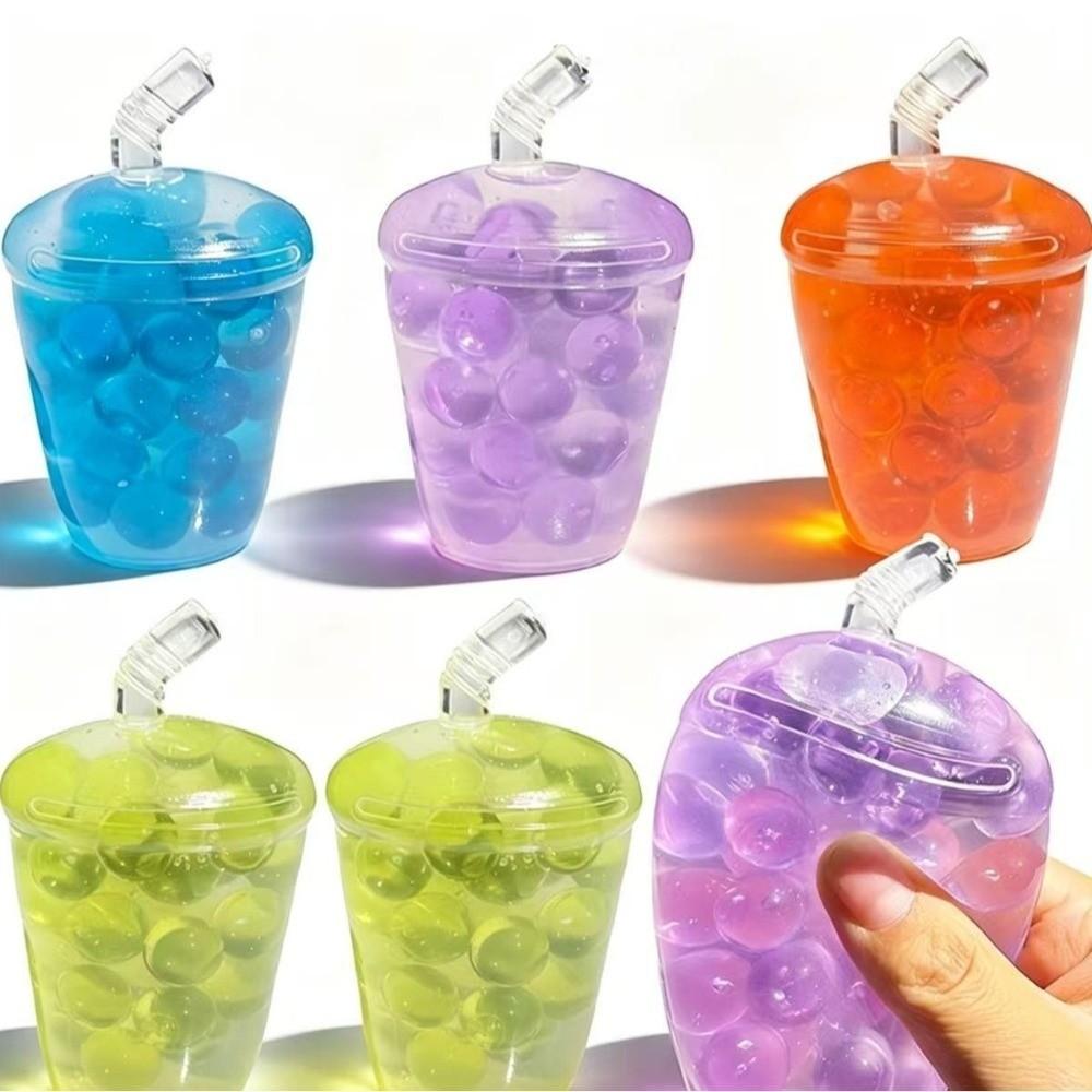 ASMR Sound Squeeze Fidget Toys Hademade Creative Milk Tea Fidgets for Classroom Prizes