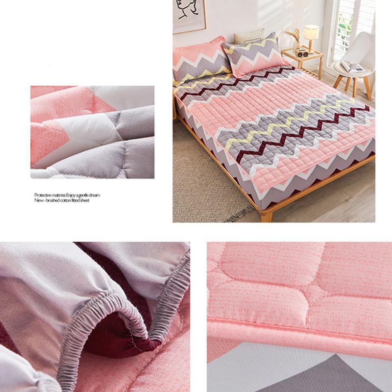 Мягкая простыня, наматрасник, хлопковое утолщенное стеганое покрывало, простыни на резинке, простыня на резинке, наматрасник, нескользящая простыня, пылезащитный чехол, без наволочки