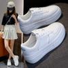 Leather Thick-soled Heightening Little White Shoes Women's Spring 2025 New Small Muffin Sports Shoes Casual Shoes Board Shoes