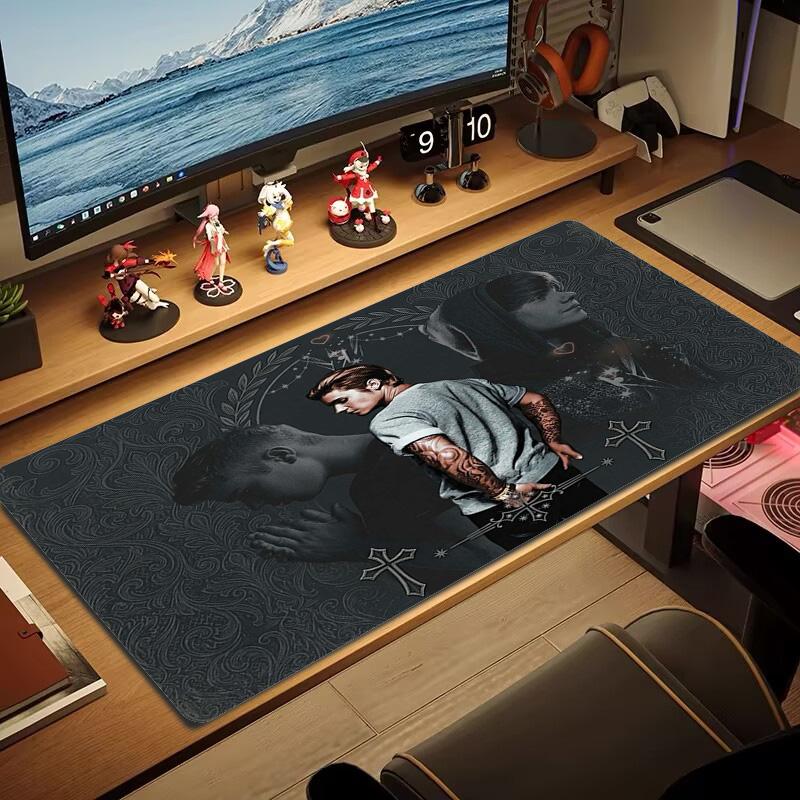 Bieber Color Mouse Pad Large Gaming Table Cushion Non-slip Laptop Tablet Big Mousepad XXL Mat Mini PC Playmat With Lock edge