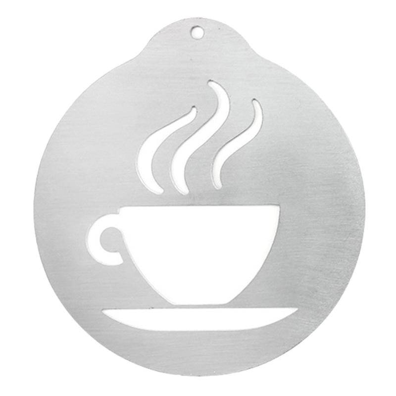 5 PCS/set Stainless Steel Lattes Art Stencils  Cappuccinos Art Templates