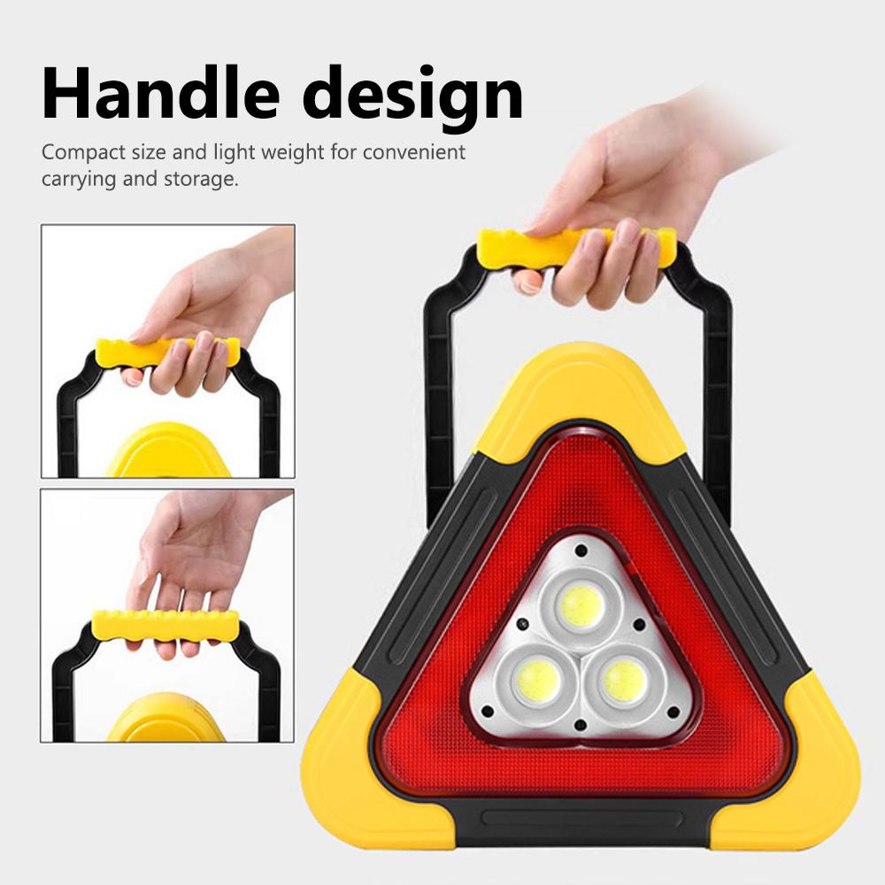 Многофункциональный автомобильный аварийный треугольный дорожный предупреждающий свет, солнечный предупреждающий свет, складной вертикальный для ремонта автомобиля