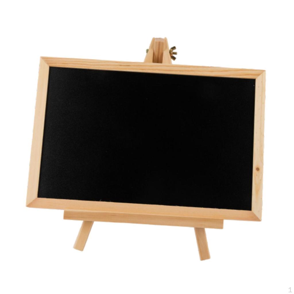 Chalkboard Sign Made of Wood with Easel Stand, Multifunctional 26.9 X 16.6 Cm Large Chalkboard,