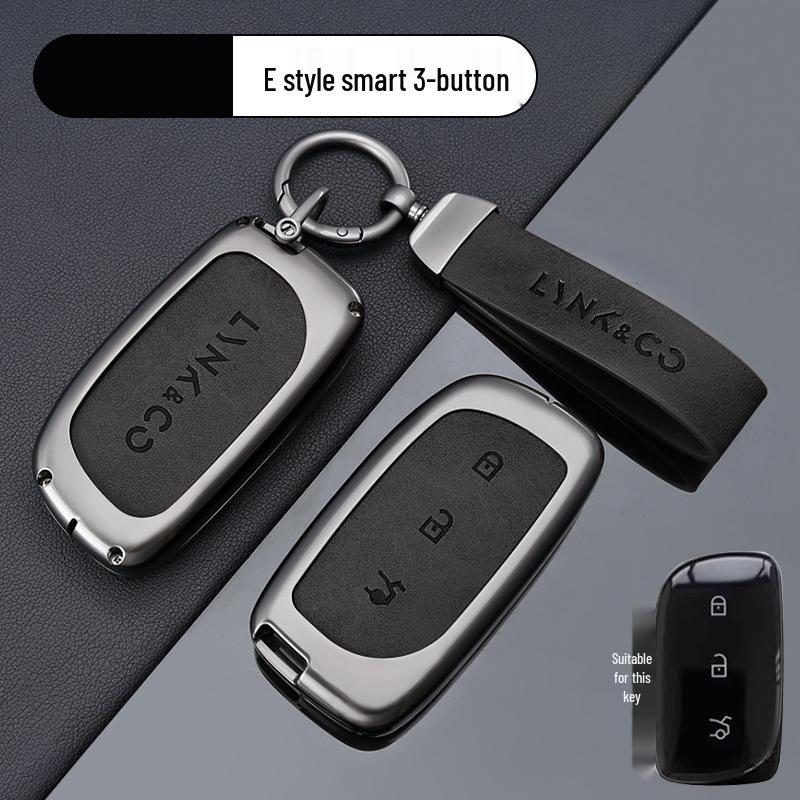 Ключница из цинкового сплава для моделей Lynk & Co - Подходит для Z20, Z10, Co 900 - Премиальный металлический держатель для смарт-карты