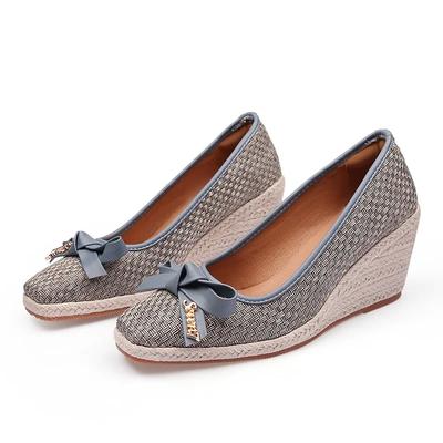 Модные туфли на высоком каблуке для женщин, элегантные туфли на танкетке, модные туфли на танкетке высотой 8 см, размер 42