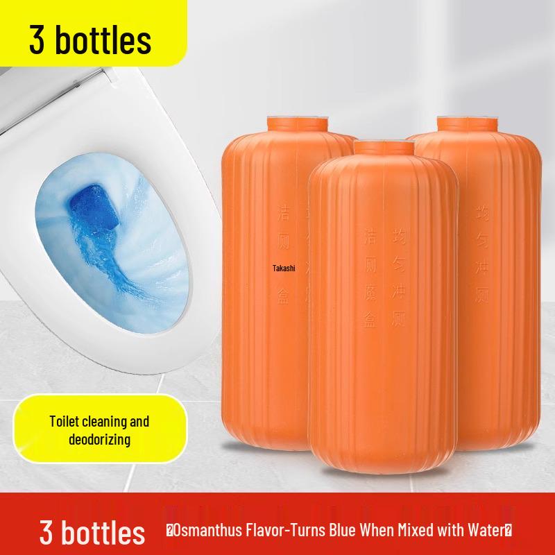 Набор из 3 антибактериальных средств для чистки унитаза: Мощная дезодорация, ароматное удаление накипи, длительный устранитель запаха