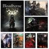 Bloodborne Classic Game Poster and Print Dark Hunter Canvas Painting Wall Art Pictures for Living Room Decoration Home Decor