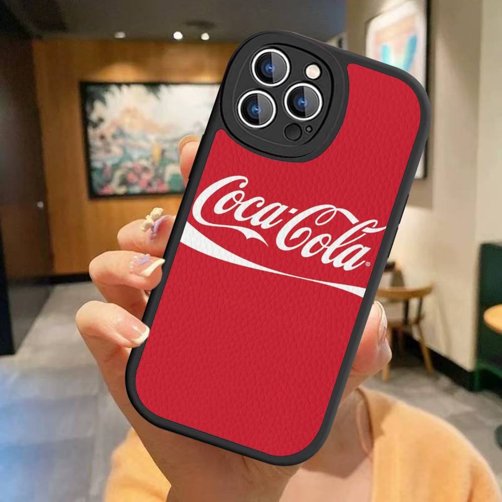 Бренд C-Coca Логотип C-Cola Чехол для телефона Для IPhone 16 15 14 13 12 11 Pro Max Plus Ударопрочный кожаный чехол