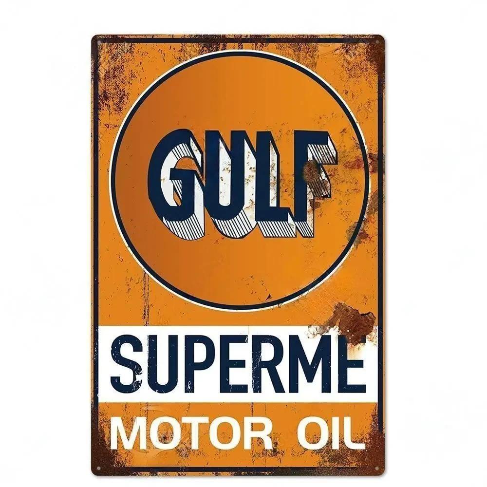 Vintage Gas Oil Brand Retro Metal Tin Sign Wall Decor for Garage Bar