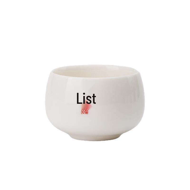 Shangqi Jade-Like Ceramic Master Tea Cup with Family Names