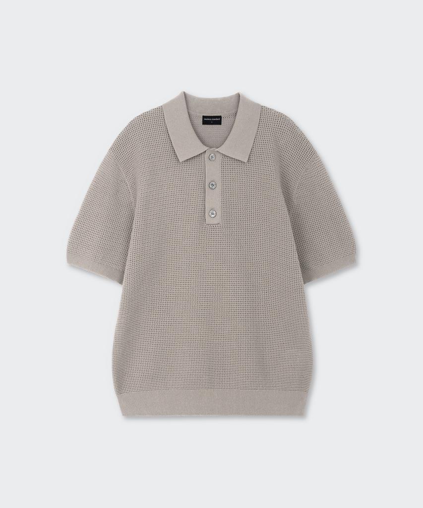 MUSINSA STANDARD Crocheted Knitted Polo Shirt [Mushroom]